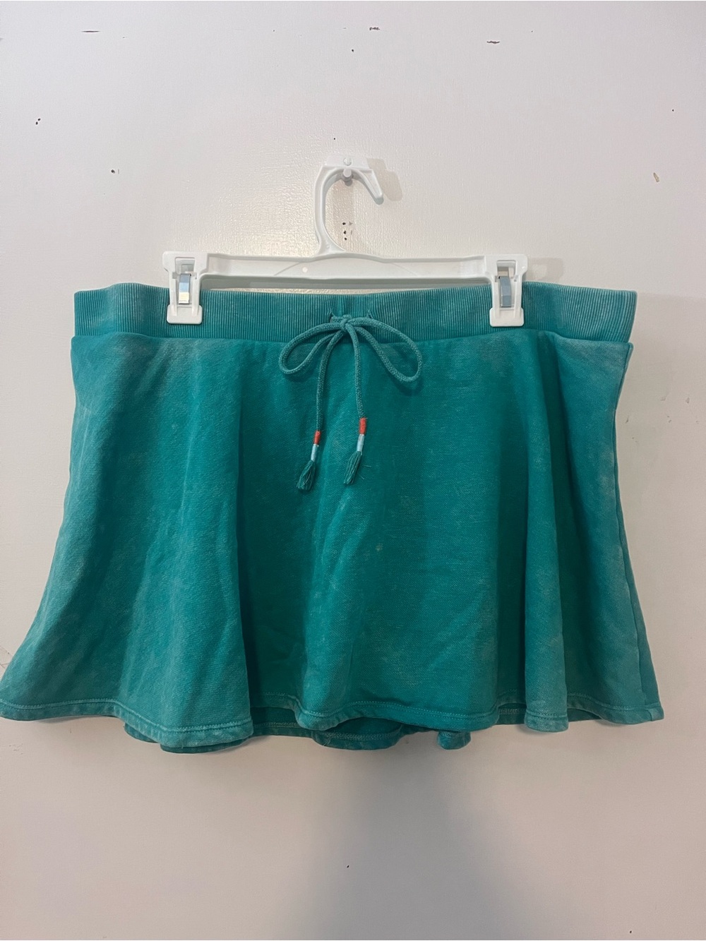 Teal Drawstring Skater Skort